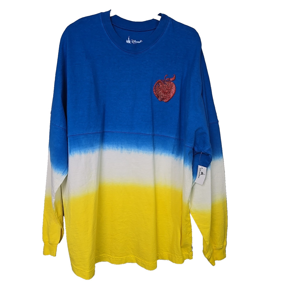 Unisex Walt Disney‎ World Tie-dyed Crewneck Thick T-shirt SPIRIT JERSEY XL EUC